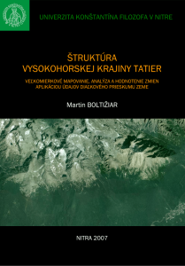 Štruktúra vysokohorskej krajiny Tatier