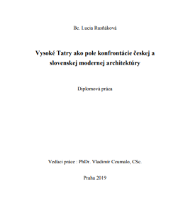 Vysoké Tatry ako pole konfrontácie českej a slovenskej modernej architektúry