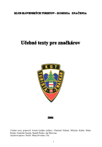 Učebné texty pre značkárov