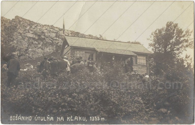 Bossanyiho útulňa (asi medzi 1923-1928; s podpisom Bossányiho) – zbierka