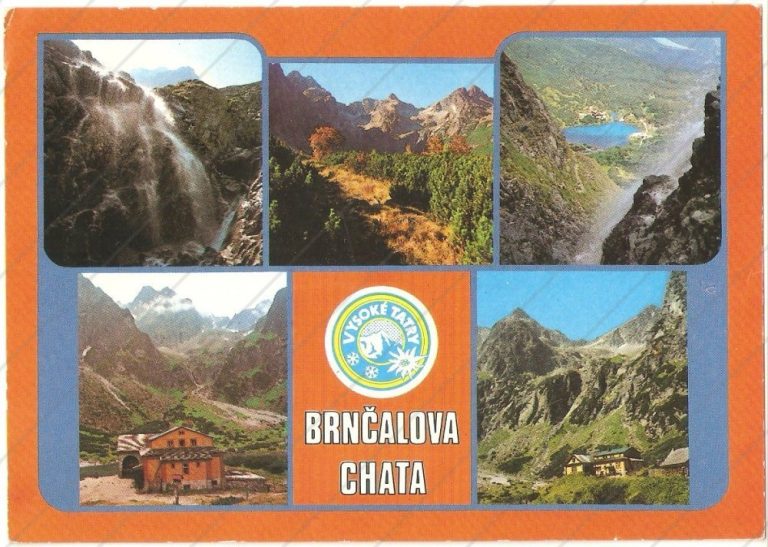 Brnčalova chata (1986), s pečiatkou chaty – Šport Bratislava