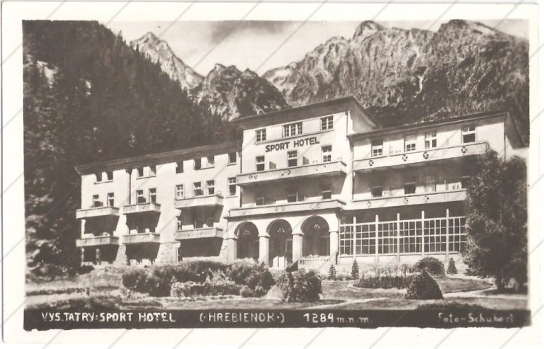 Hrebienok ŠportHotel (1924-30) – Schubert Vekoslav – chata Kamzík, Hrebienok