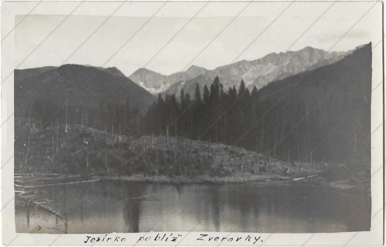 Jazero pri Zverovke, pravdepodobne Pliesko Maras (1930) – neznámy – a