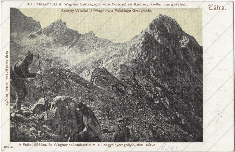 Litvorový a Velický štít z Poľského hrebeňa (1902; Feitzinger)