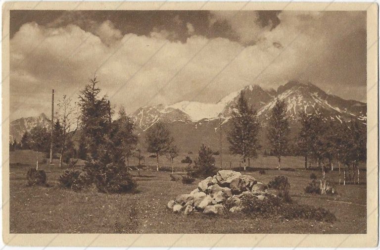 Lomnický štít, cesto z Matliar do Lomnice (KČST Praha; 1920-22)