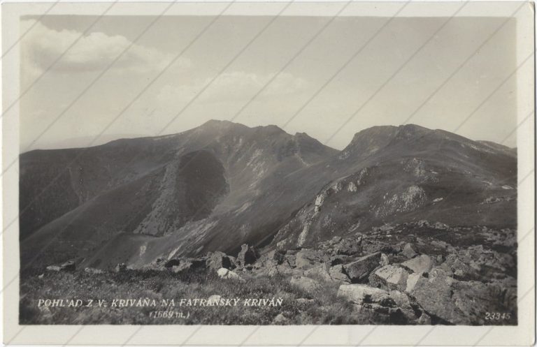Malý Kriváň z Veľkého Kriváňa (1933; KČST Žilina)
