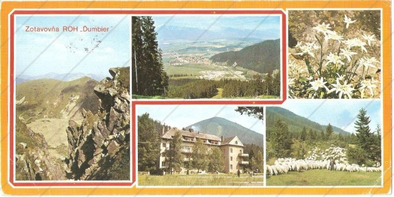 Nízke Tatry koláž – foto Kontár, Fogel, Zemiar, Smatana – Press Foto Bratislava – prešla poštou, so známkami