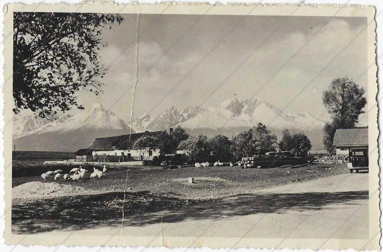 Pohľad na Tatry – fotopohľadica 1963