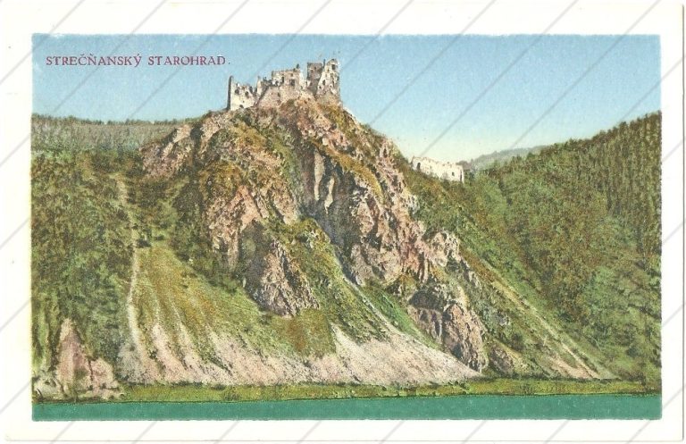 Starý hrad Strečno (cca 1925) – Kriváň – Bratislava