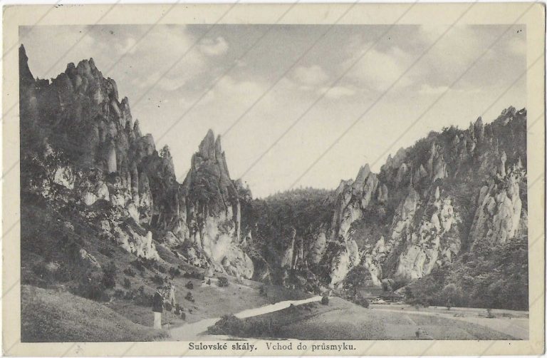 Súľovské skaly (1932; Jan Císařovský, Sulov p.p., Predmier. J.Š.P.)