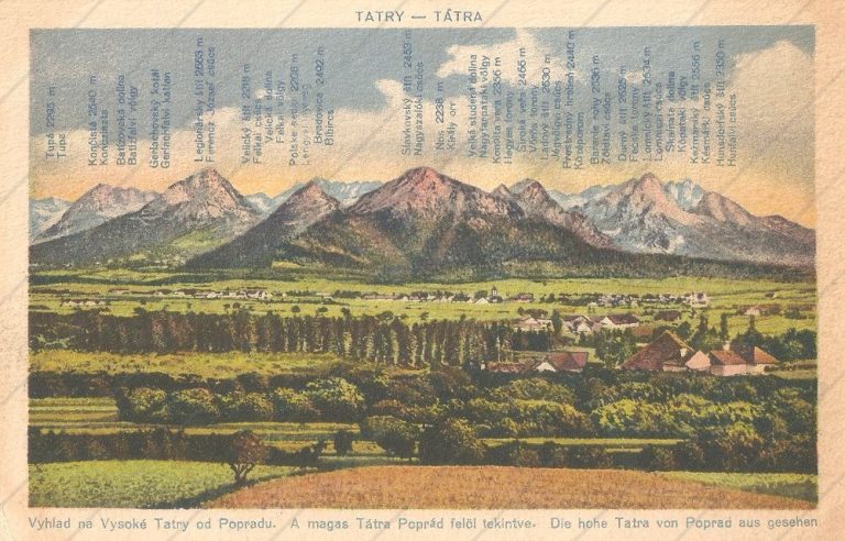 Výhľad na Vysoké Tatry z Popradu (1921) – Földeš Samuel – Prešov, Komárno