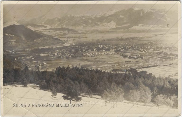 Žilina a panoráma Malej Fatry (1934; neznámy) a