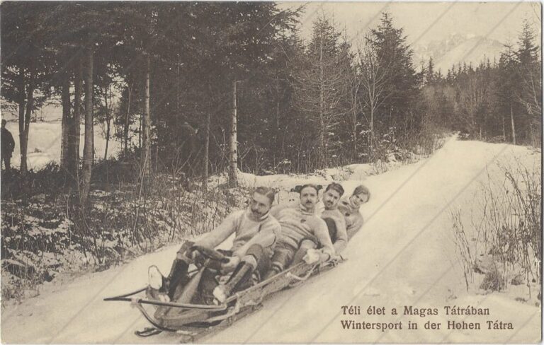 Sánkovanie, Tatry (1914; Divald és Monostory)